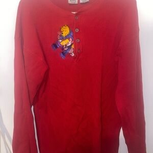 Disney red Winnie the Pooh, thermal shirt